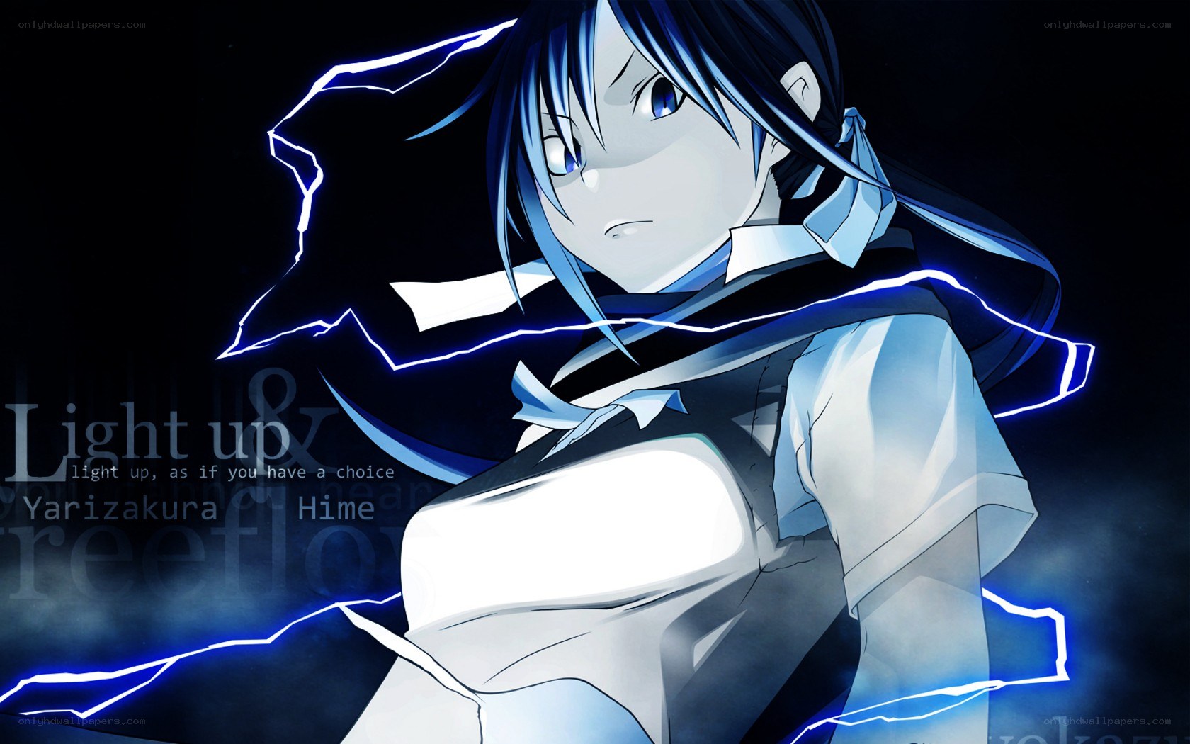 anime character with lightning