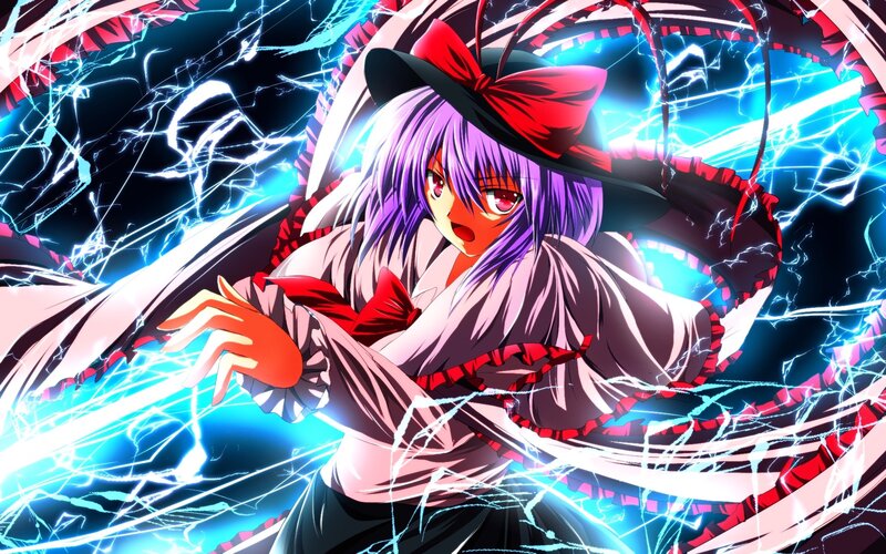 anime character with lightning