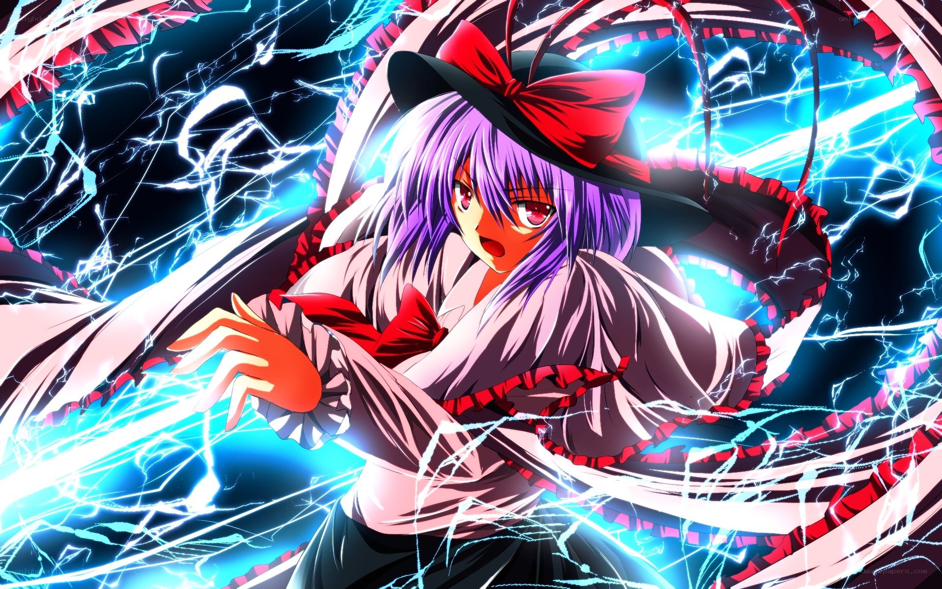 anime character with lightning