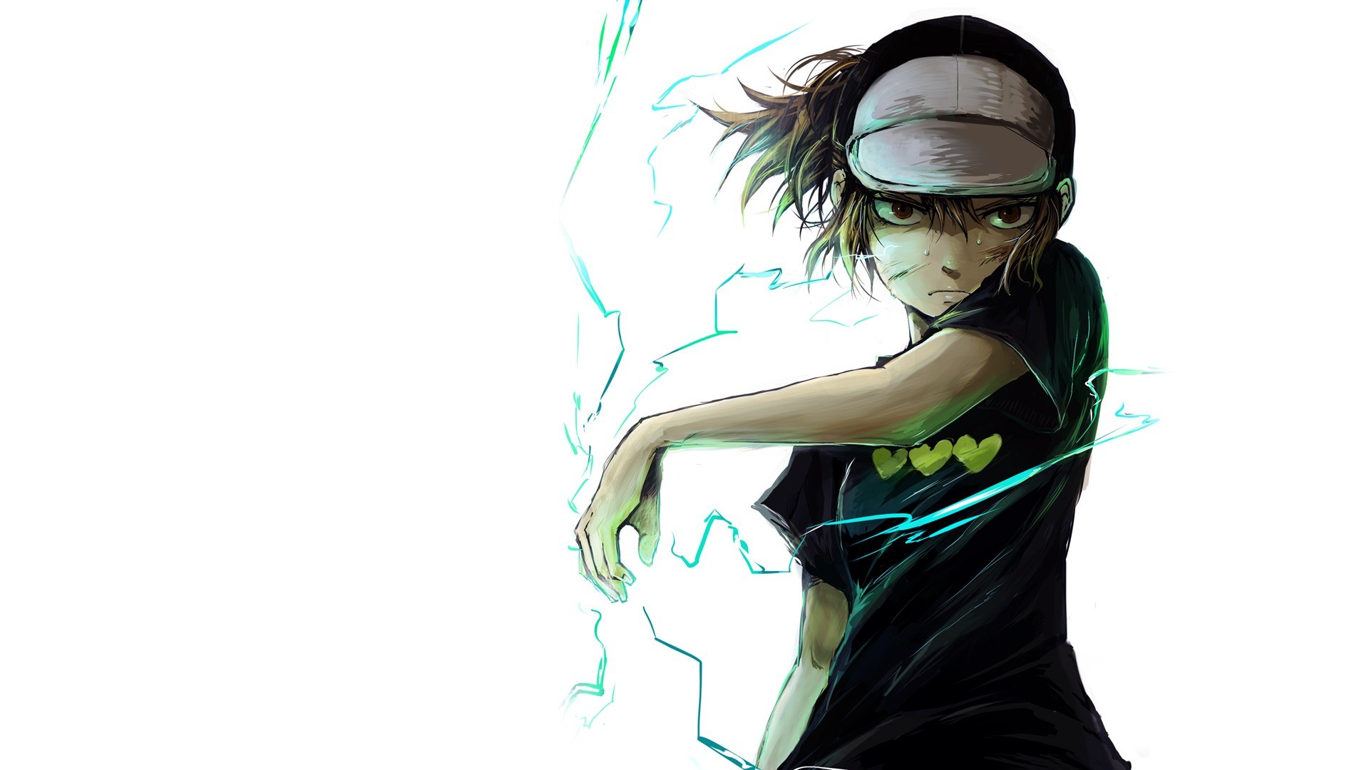 anime character with lightning