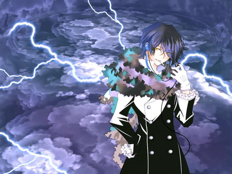 anime character with lightning