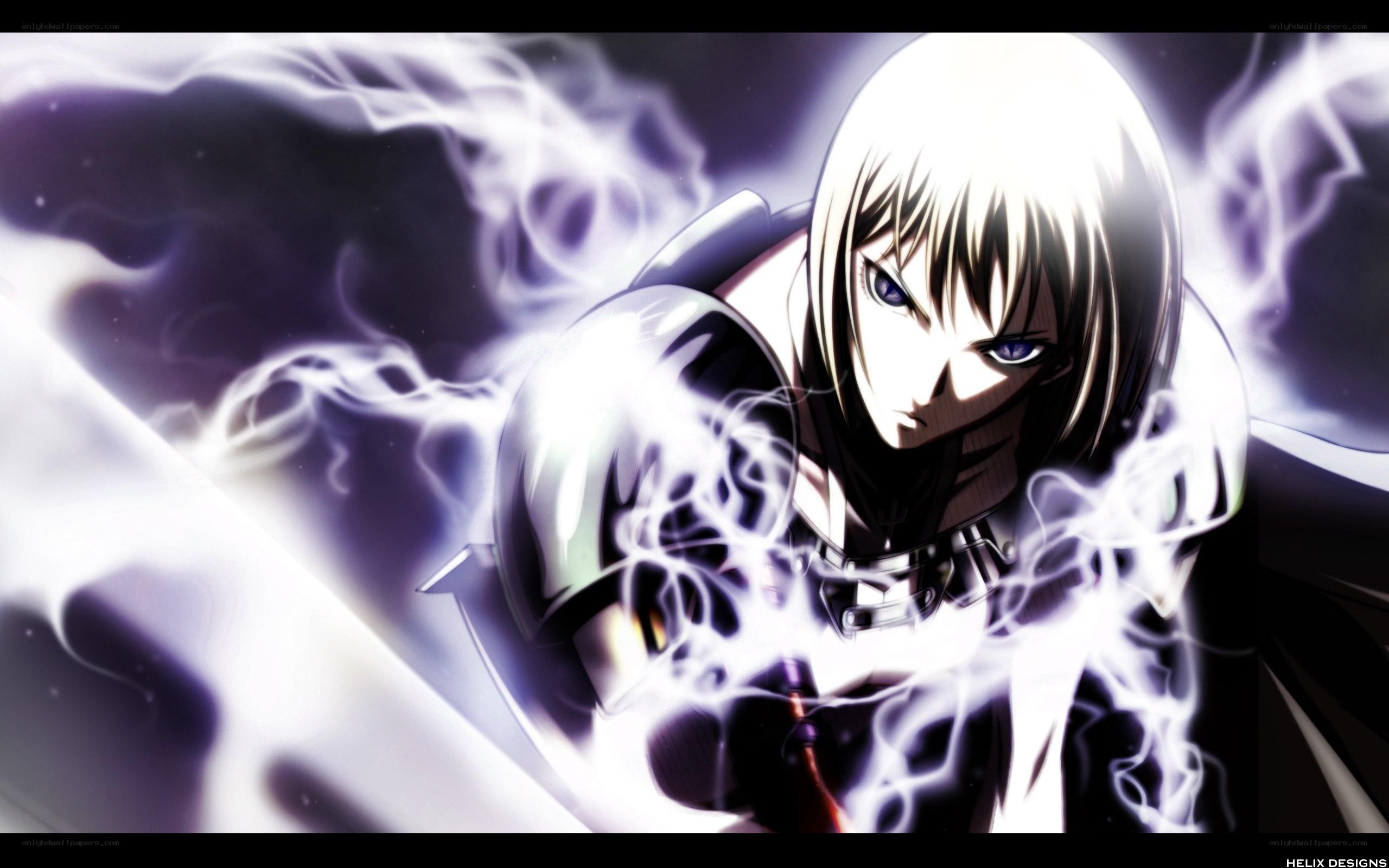 anime character with lightning