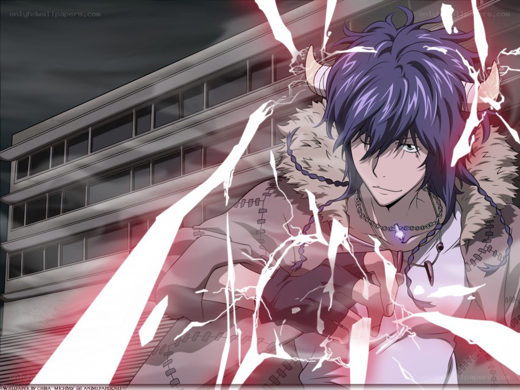 anime character with lightning
