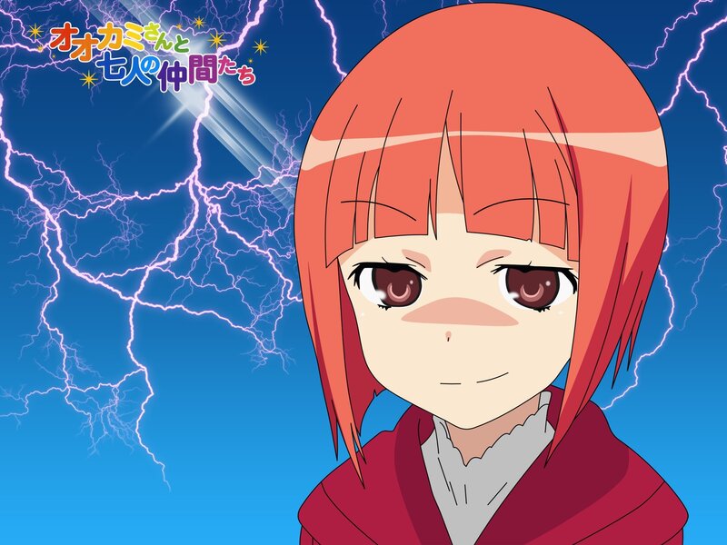 Anime character with lightning background