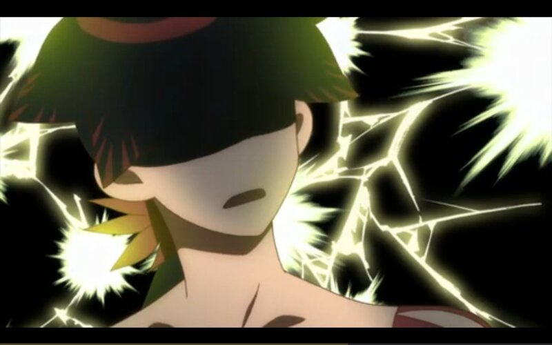 Anime Character with Lightning — Black, Dramatic, Hat