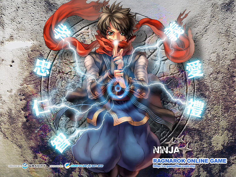 Anime Character with Lightning — Blue, Dramatic, Digital Art