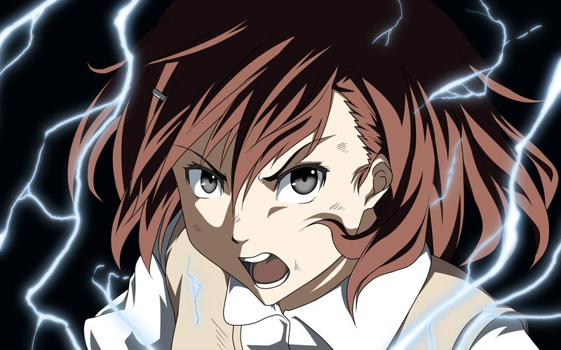 Anime Character with Lightning — Brown, Dramatic, Night