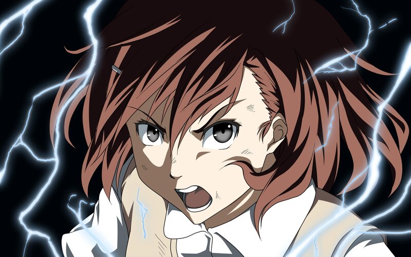 Anime Character with Lightning — Brown, Dramatic