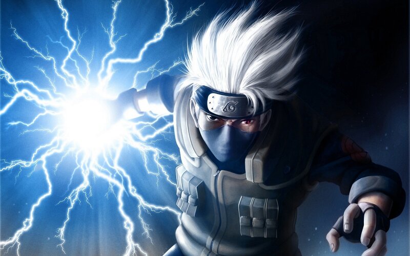 Anime Character with Lightning — Dramatic