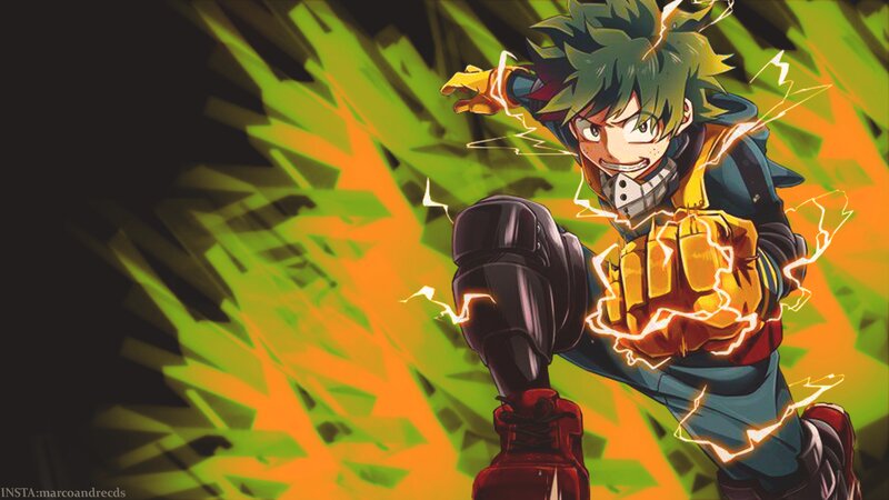 Anime Character with Lightning — Green