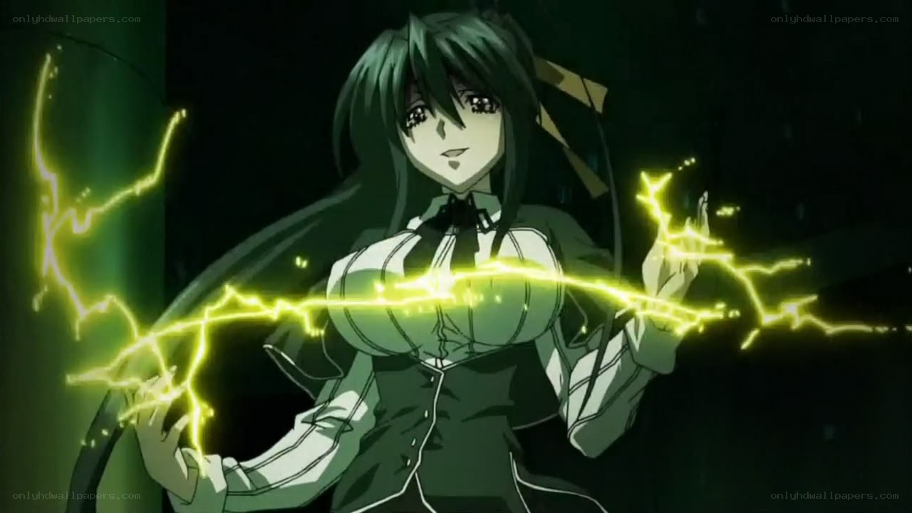 anime character with lightning magic