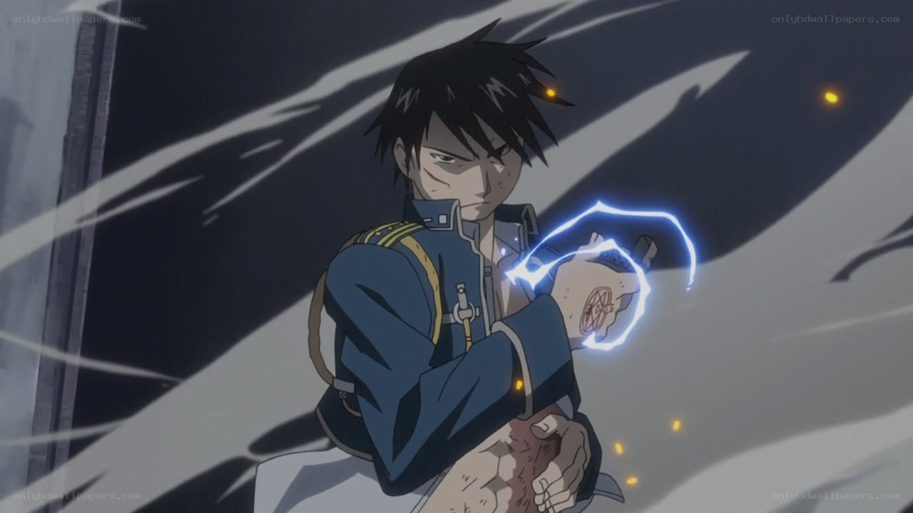 anime character with lightning magic