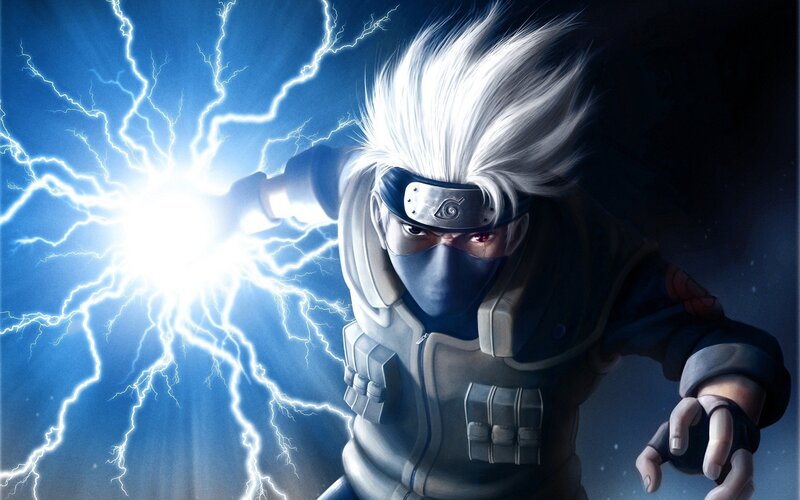 Anime Character with Lightning — Night
