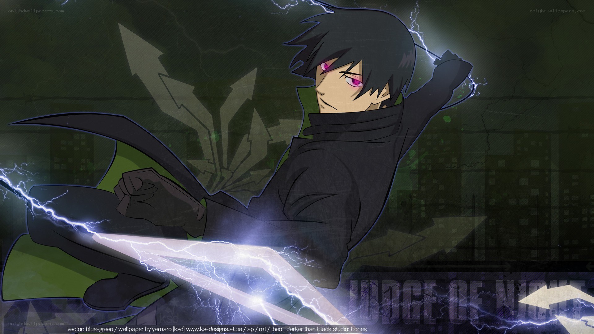 anime character with lightning sword