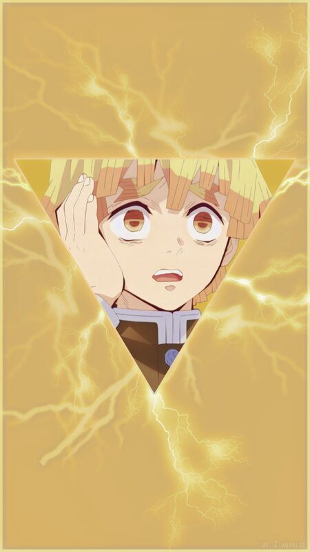 Anime Character with Lightning — Yellow, Dramatic, Hand