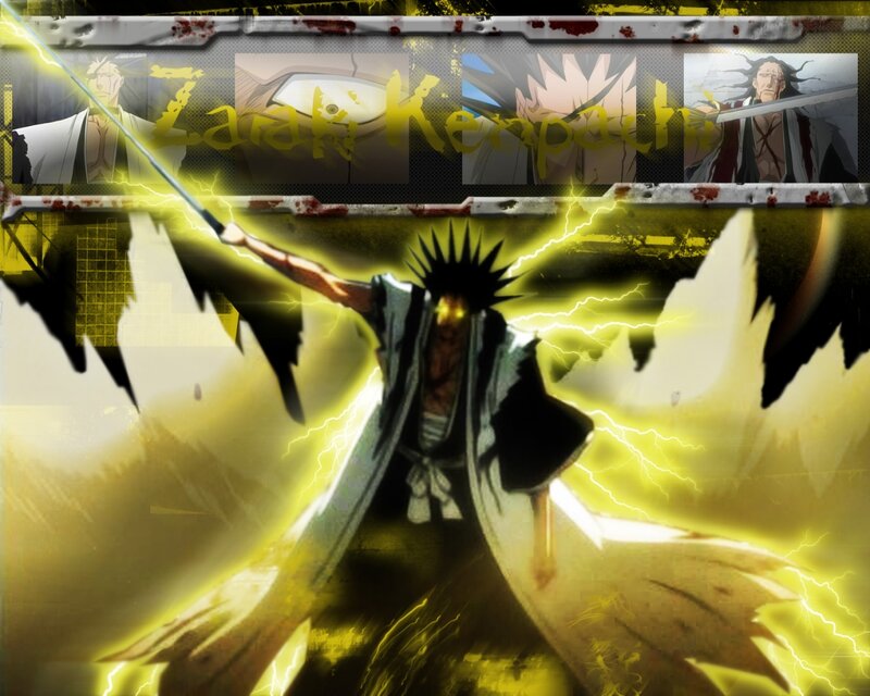 Anime Character with Lightning — Yellow, Dramatic