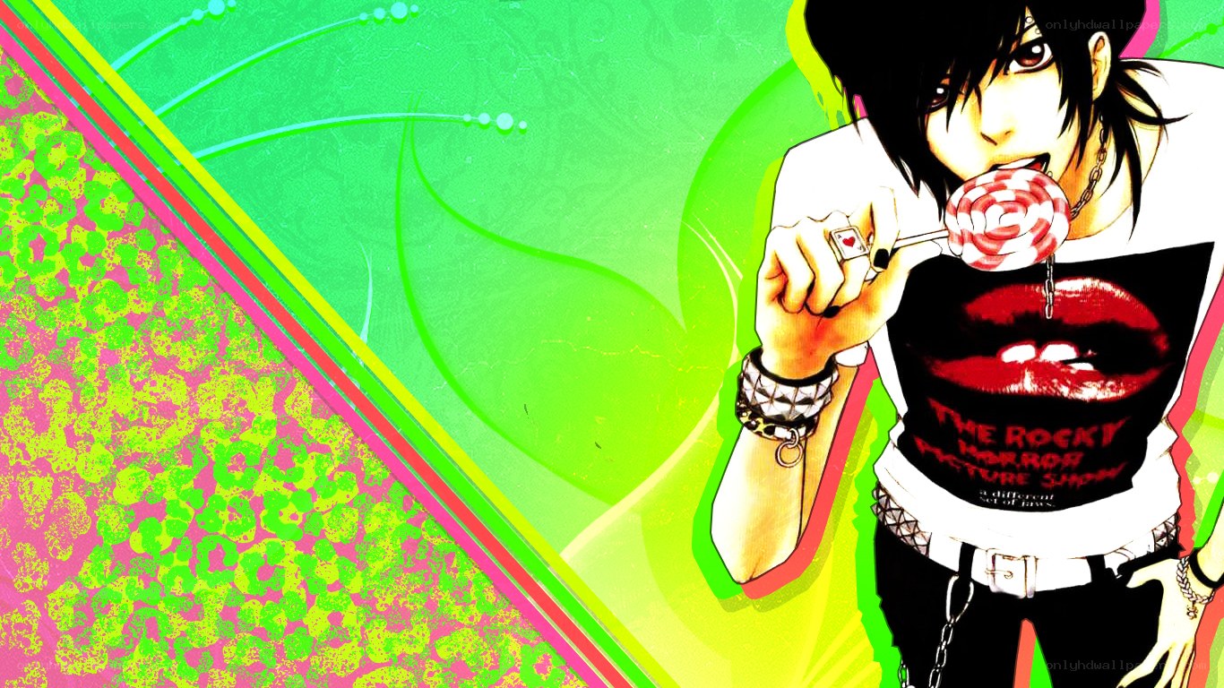 anime character with lollipop