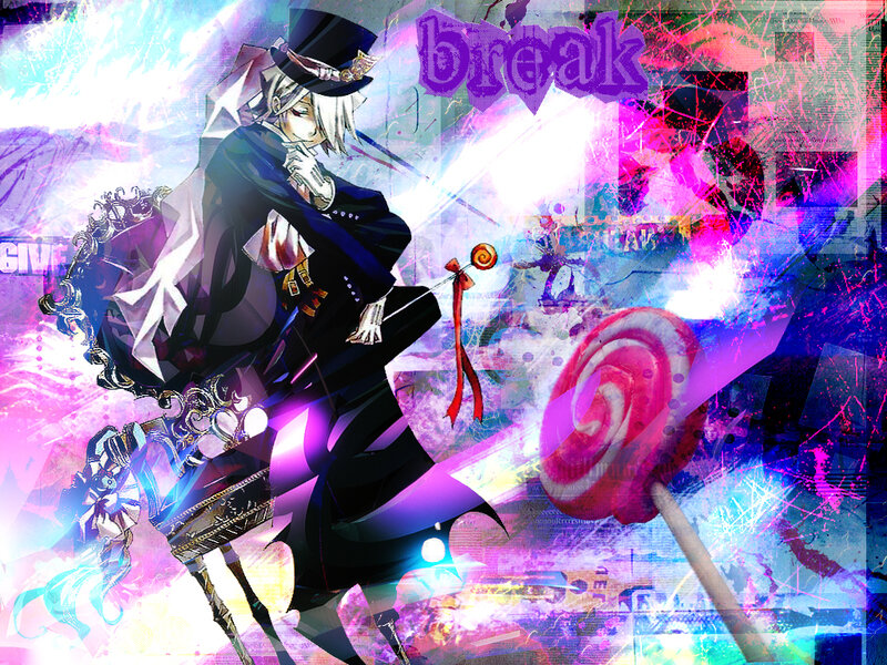 Anime Character with Lollipop — Purple