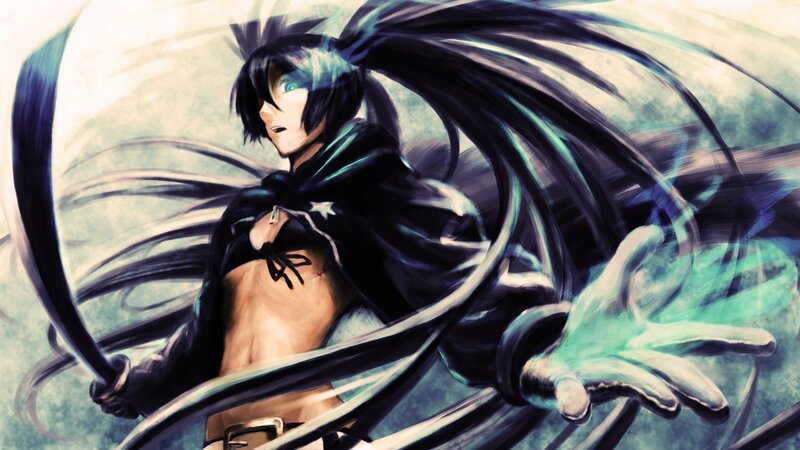 anime character with long black hair