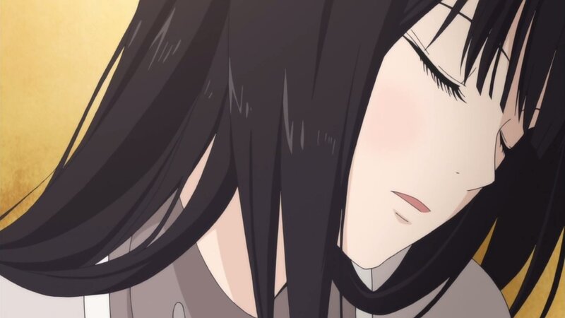 anime character with long black hair
