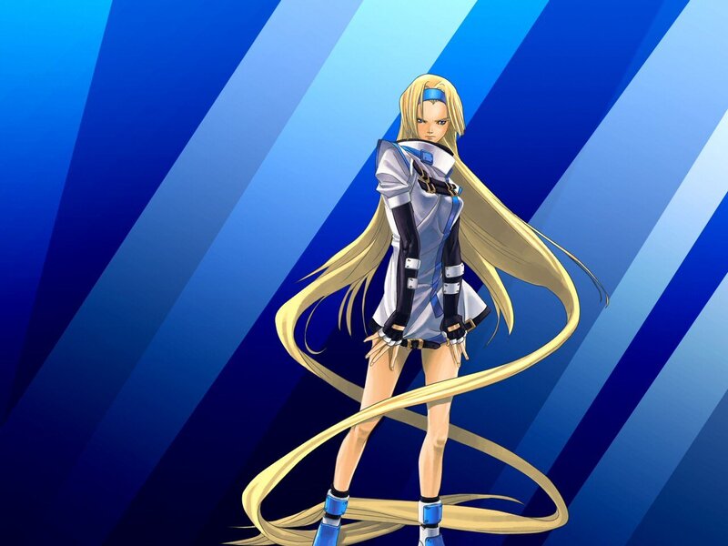 anime character with long blonde hair