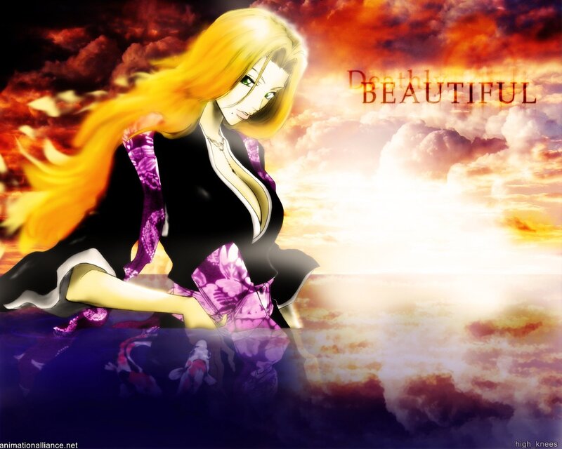 Anime character with long blonde hair
