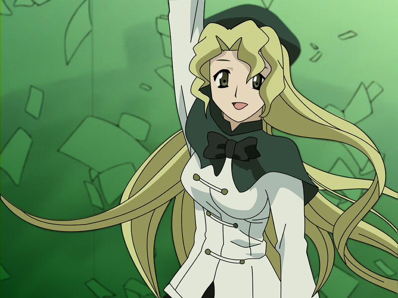 anime character with long blonde hair