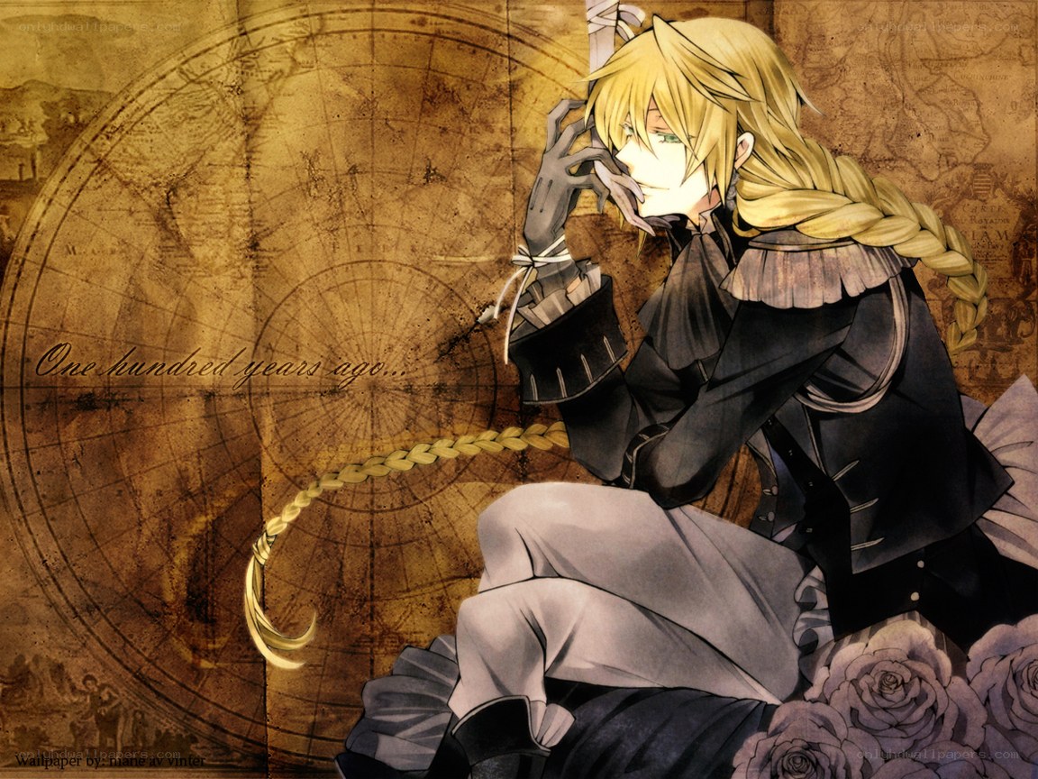 anime character with long braid
