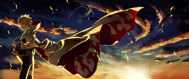 Anime Character with Long Cloak