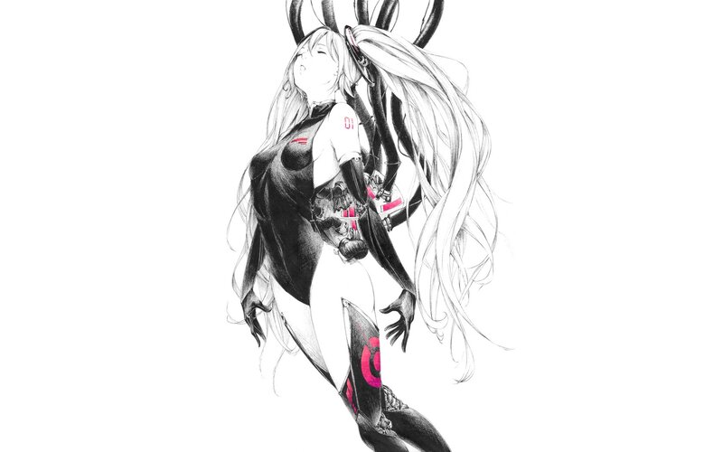 anime character with long hair