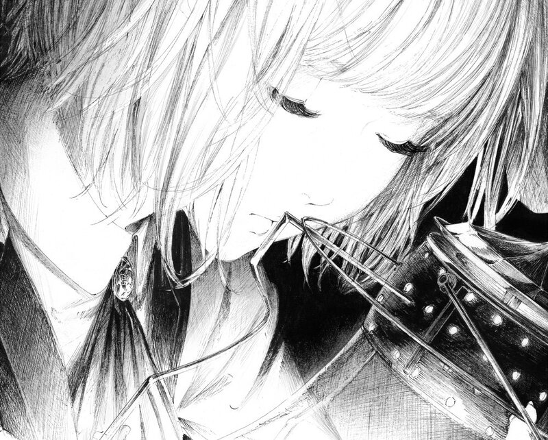 anime character with long hair