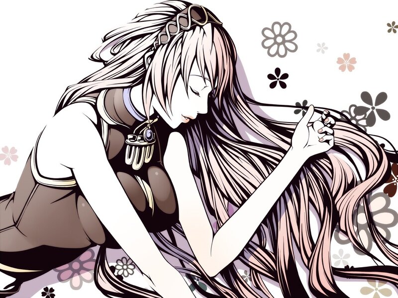 anime character with long hair