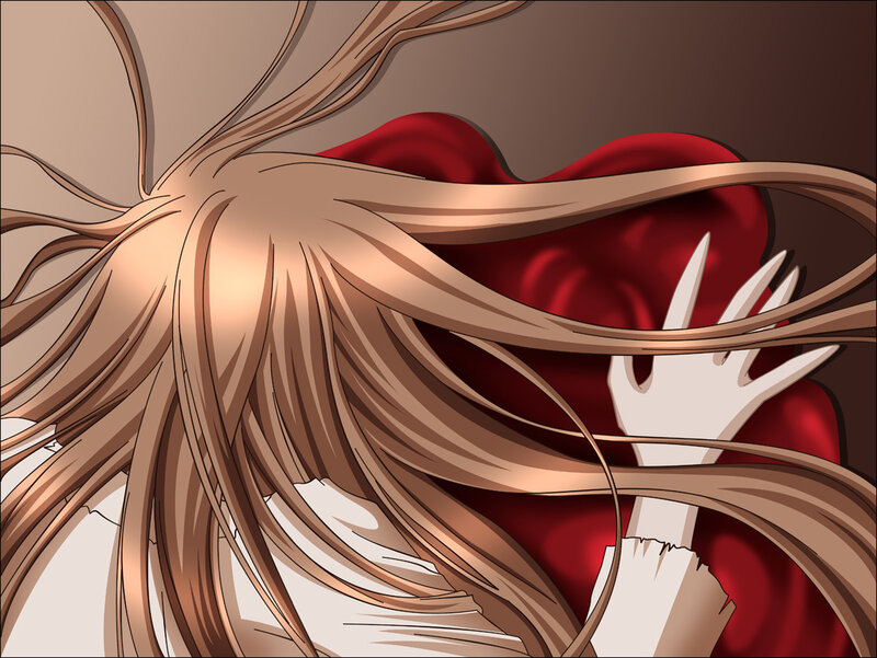anime character with long hair