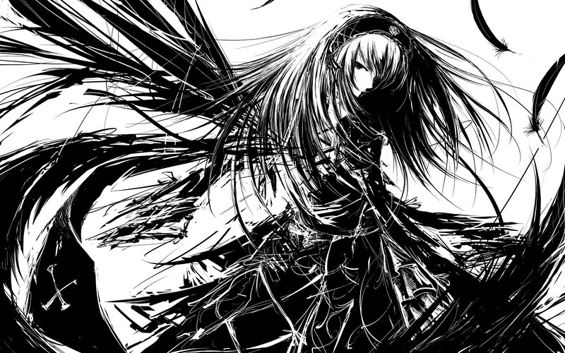 anime character with long hair