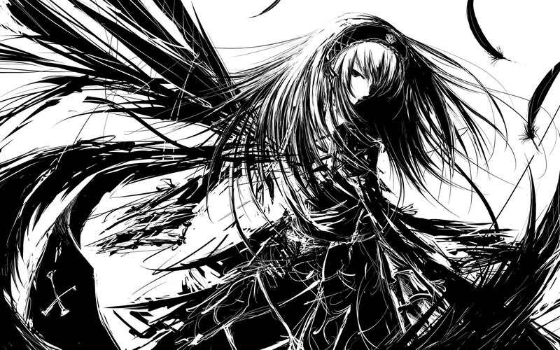 anime character with long hair
