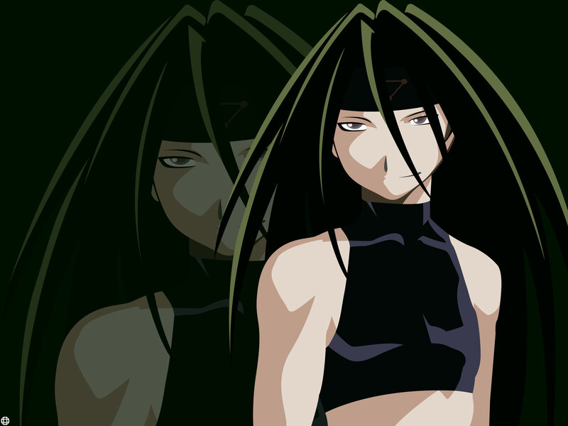 anime character with long hair