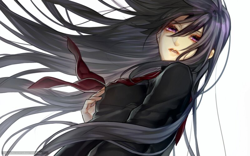anime character with long hair