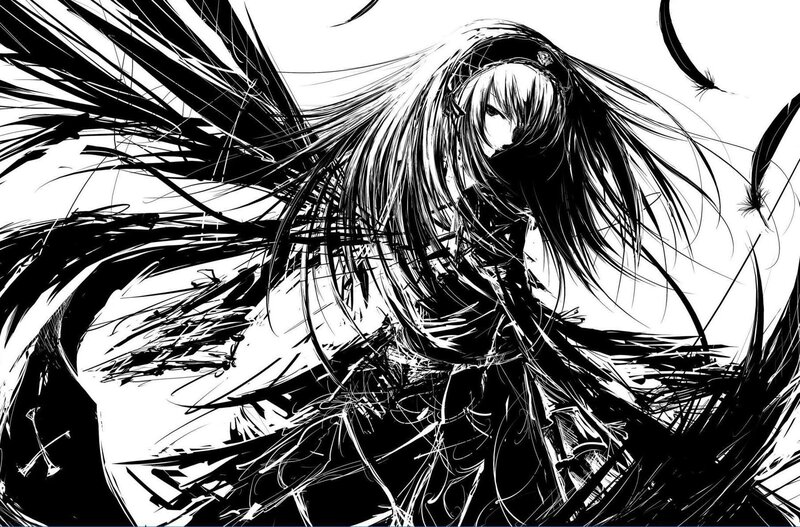 anime character with long hair