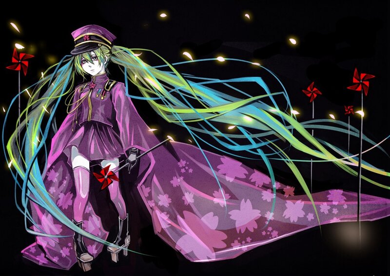 Anime character with long hair