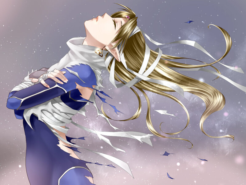 Anime character with long hair