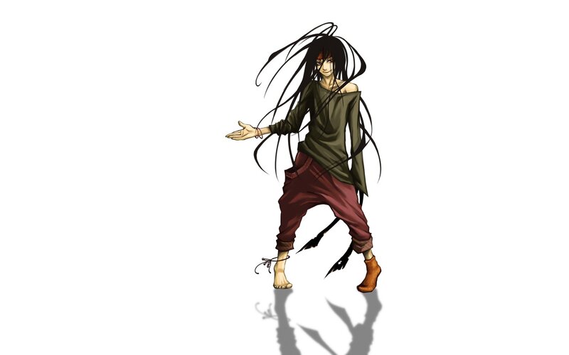 anime character with long hair