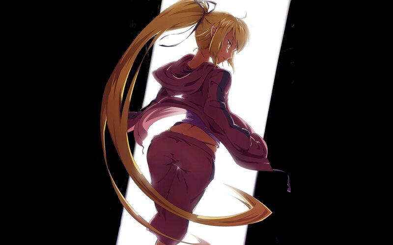 anime character with long hair