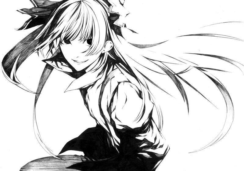 anime character with long hair
