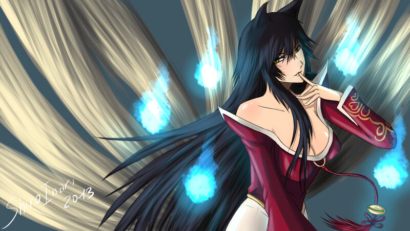 Anime Character with Long Hair — Black, Dramatic, Digital Art, Cat Ears