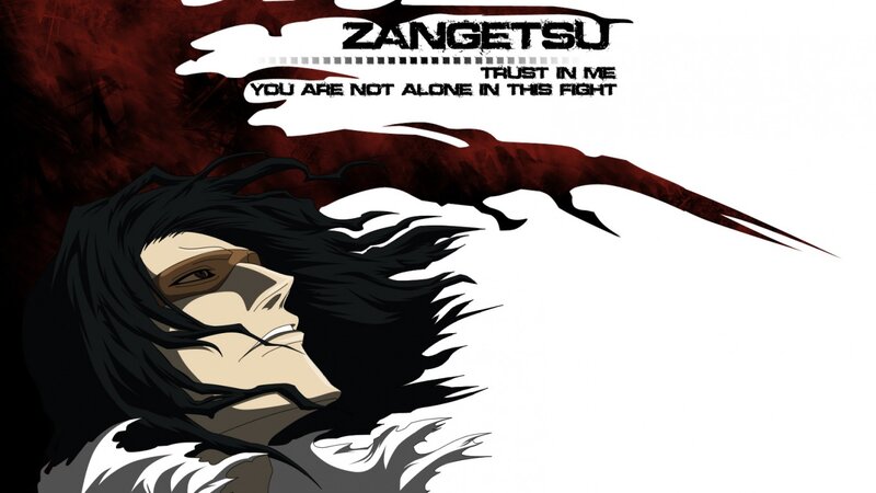Anime Character with Long Hair — Black, Dramatic, Manga, Text, Sword