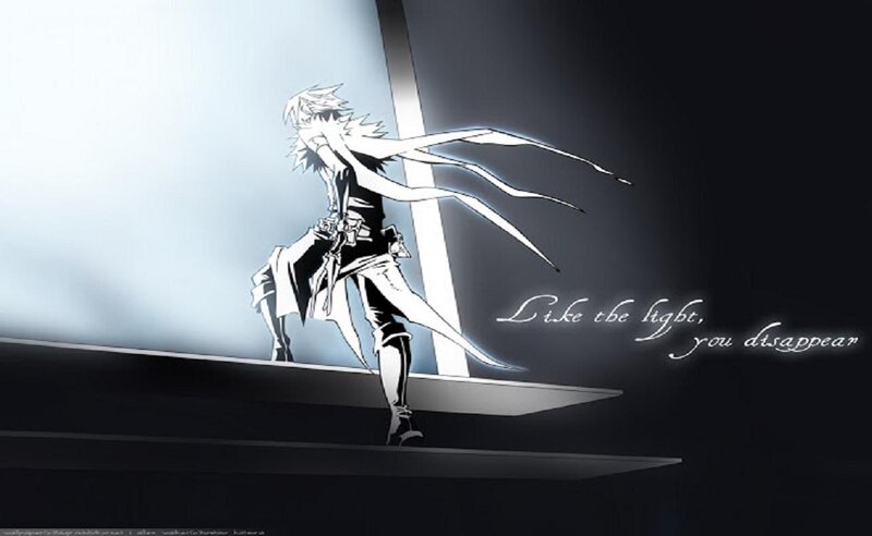 Anime Character with Long Hair — Black, Dramatic, Sword