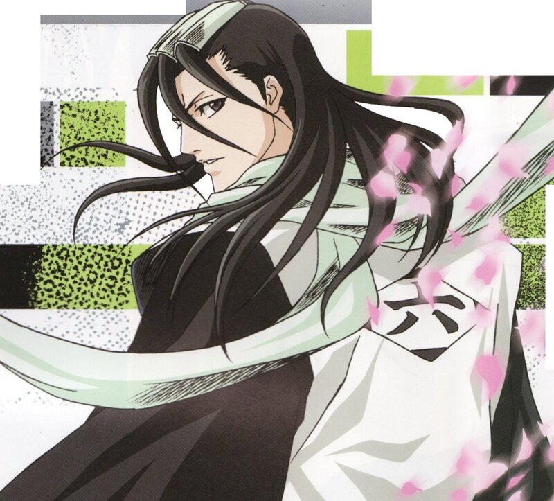 Anime Character with Long Hair — Black