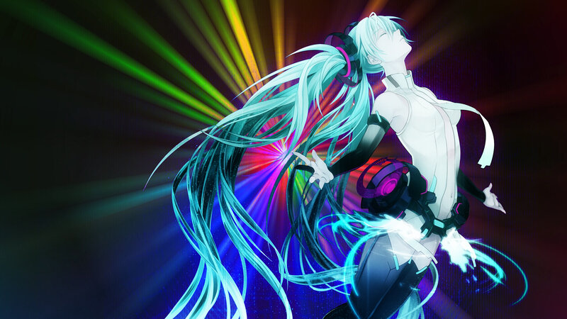 Anime Character with Long Hair — Blue, Dramatic, Digital Art, Headphones