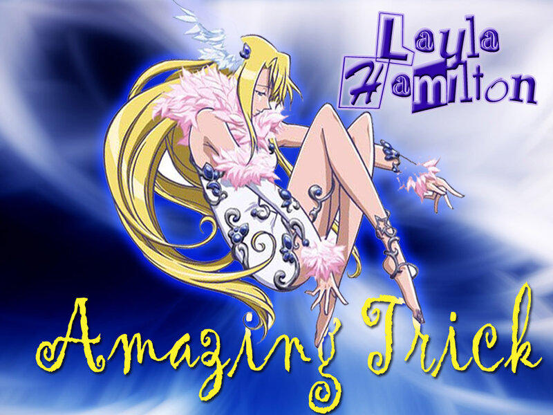 Anime Character with Long Hair — Blue, Dramatic, Feather Boa