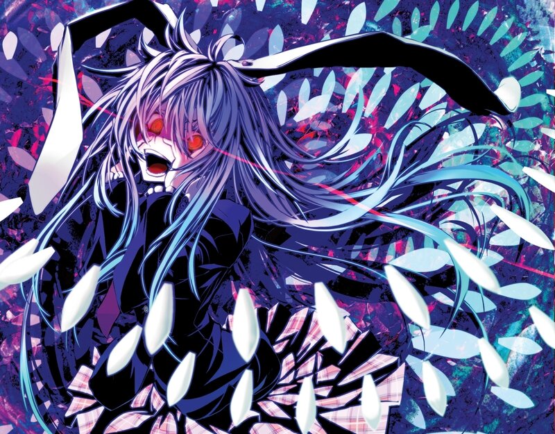 Anime Character with Long Hair — Blue, Dramatic